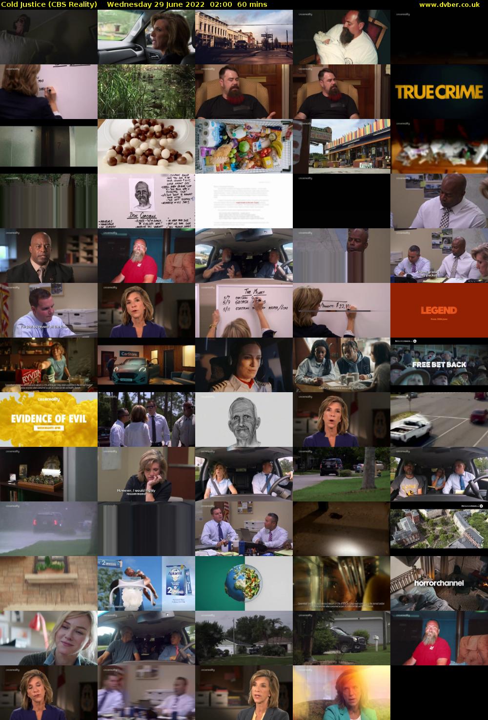 Cold Justice (CBS Reality) Wednesday 29 June 2022 02:00 - 03:00