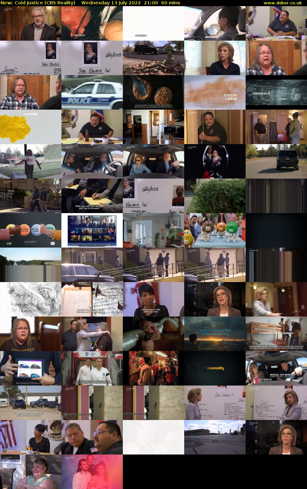 Cold Justice (CBS Reality) Wednesday 13 July 2022 21:00 - 22:00