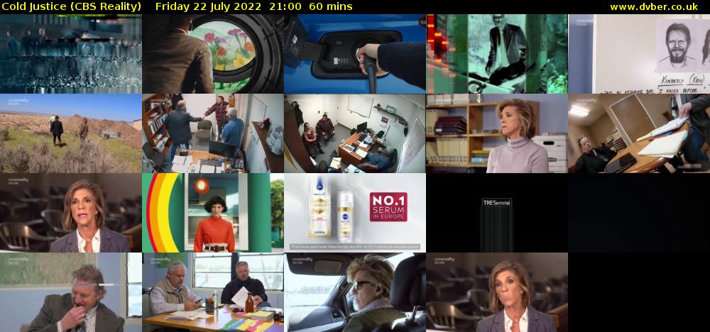 Cold Justice (CBS Reality) Friday 22 July 2022 21:00 - 22:00