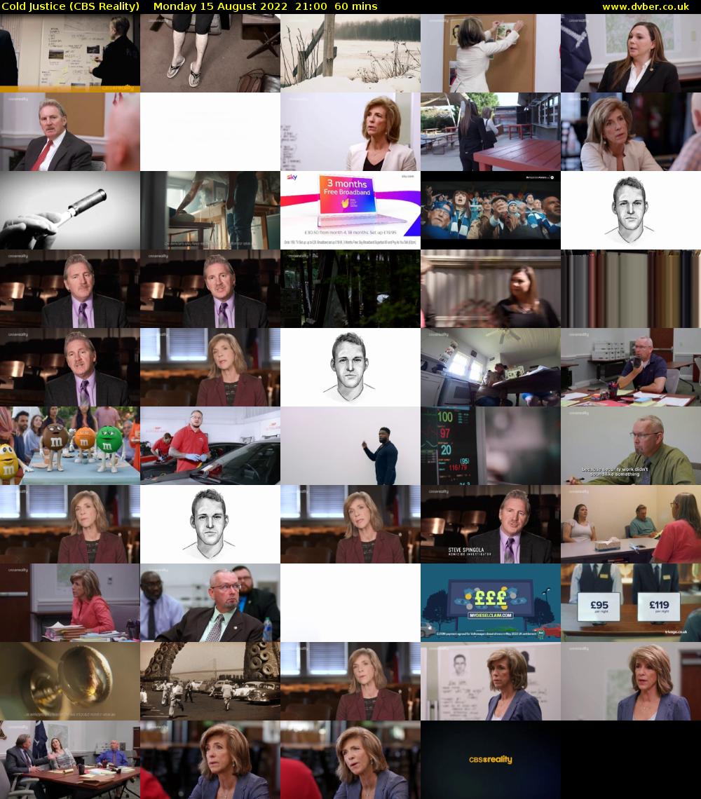 Cold Justice (CBS Reality) Monday 15 August 2022 21:00 - 22:00