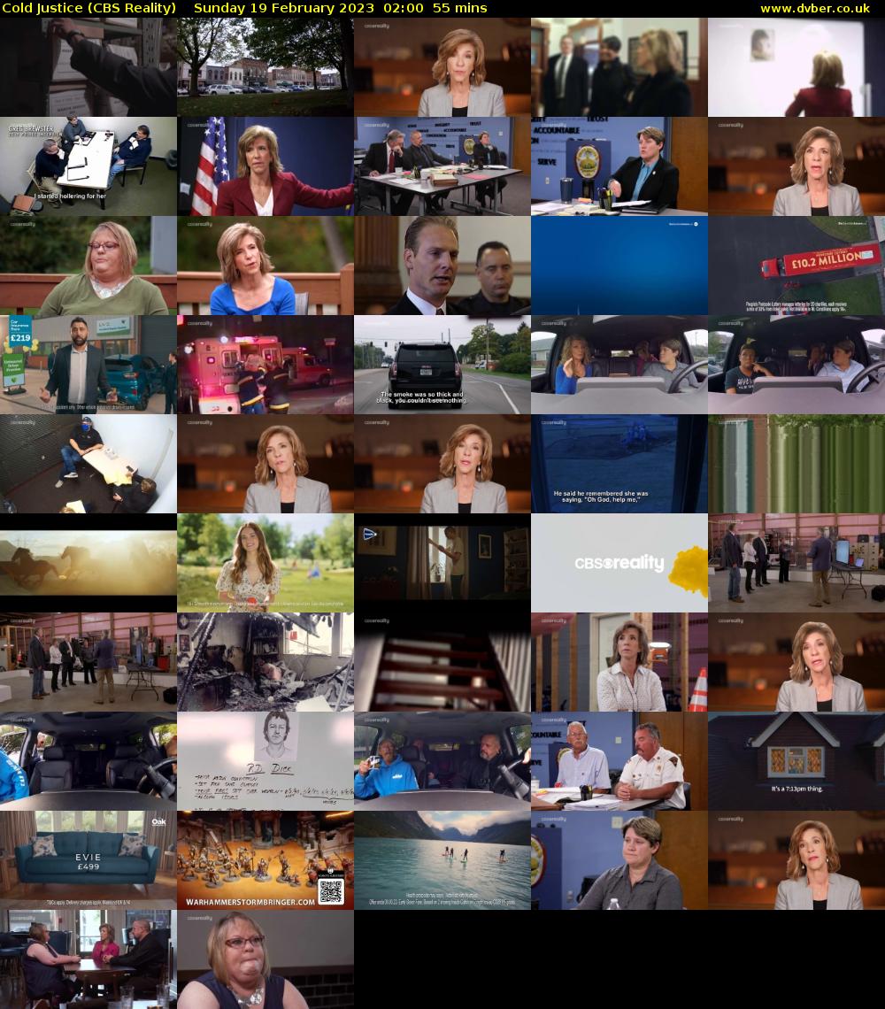 Cold Justice (CBS Reality) Sunday 19 February 2023 02:00 - 02:55