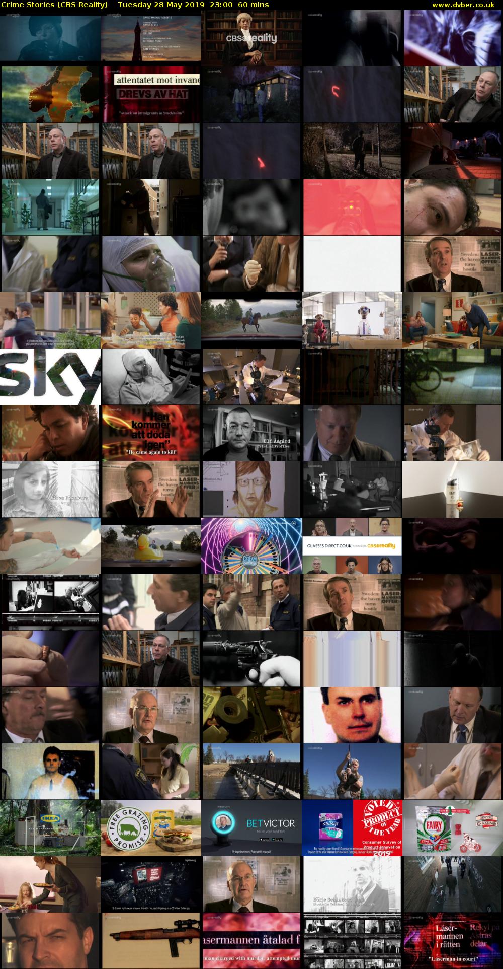 Crime Stories (CBS Reality) Tuesday 28 May 2019 23:00 - 00:00