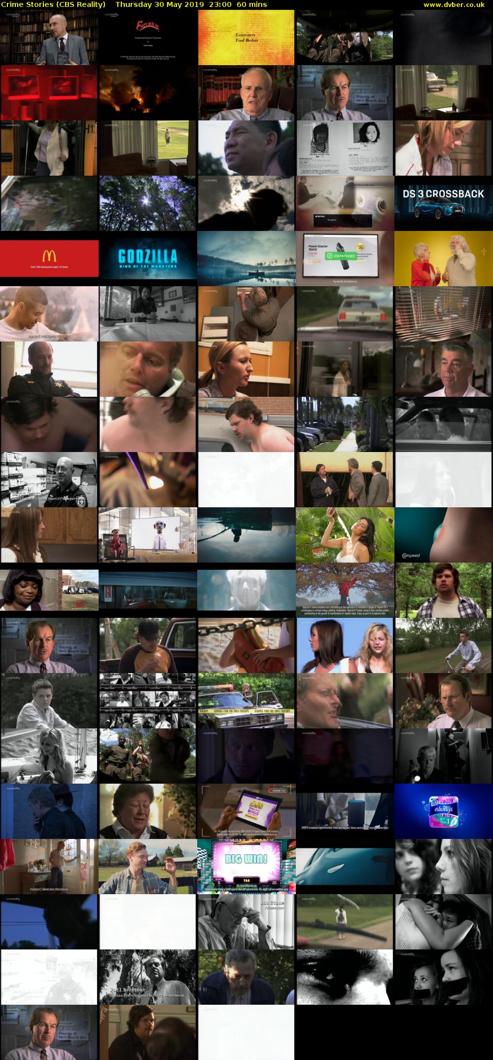 Crime Stories (CBS Reality) Thursday 30 May 2019 23:00 - 00:00