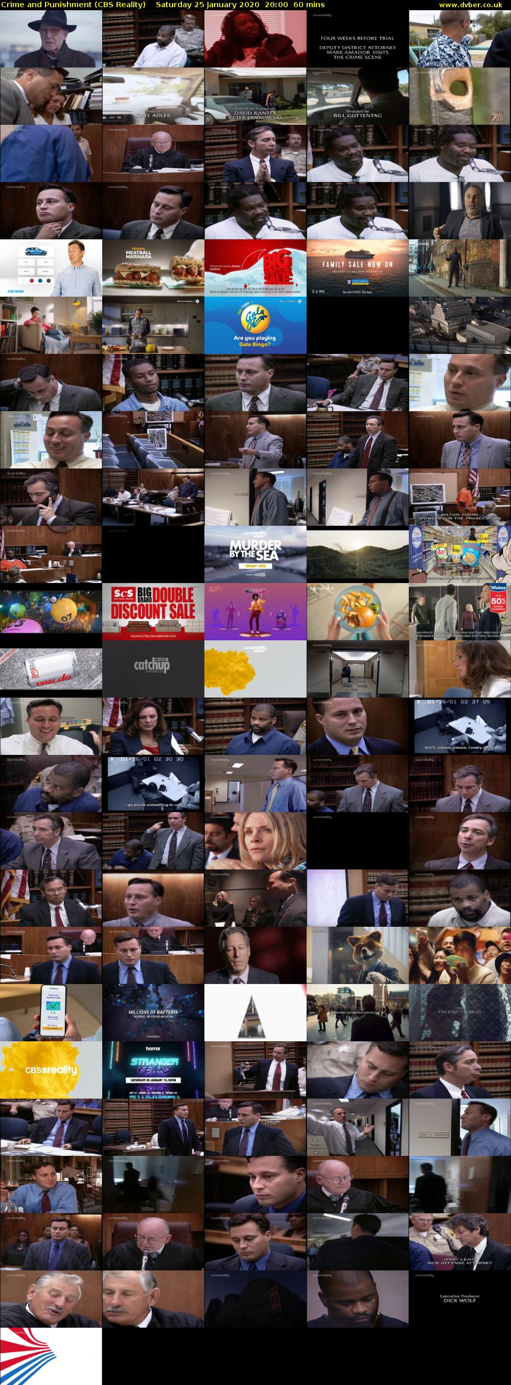 Crime and Punishment (CBS Reality) Saturday 25 January 2020 20:00 - 21:00