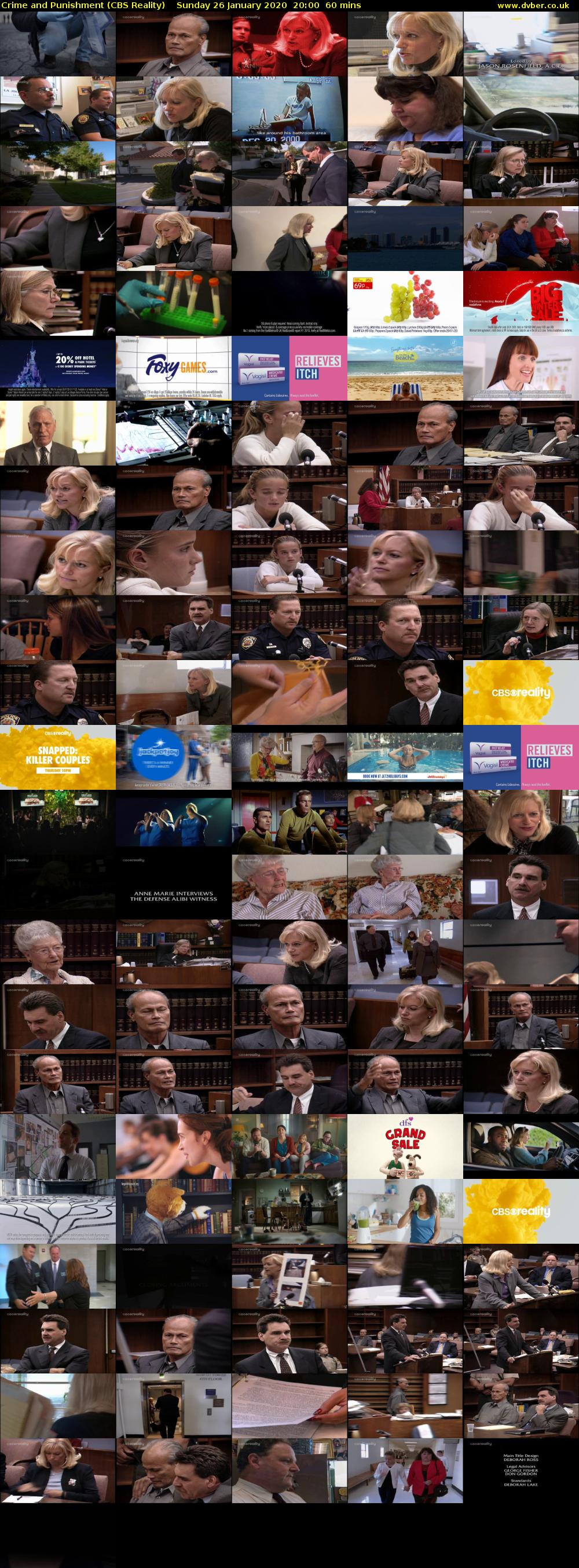 Crime and Punishment (CBS Reality) Sunday 26 January 2020 20:00 - 21:00