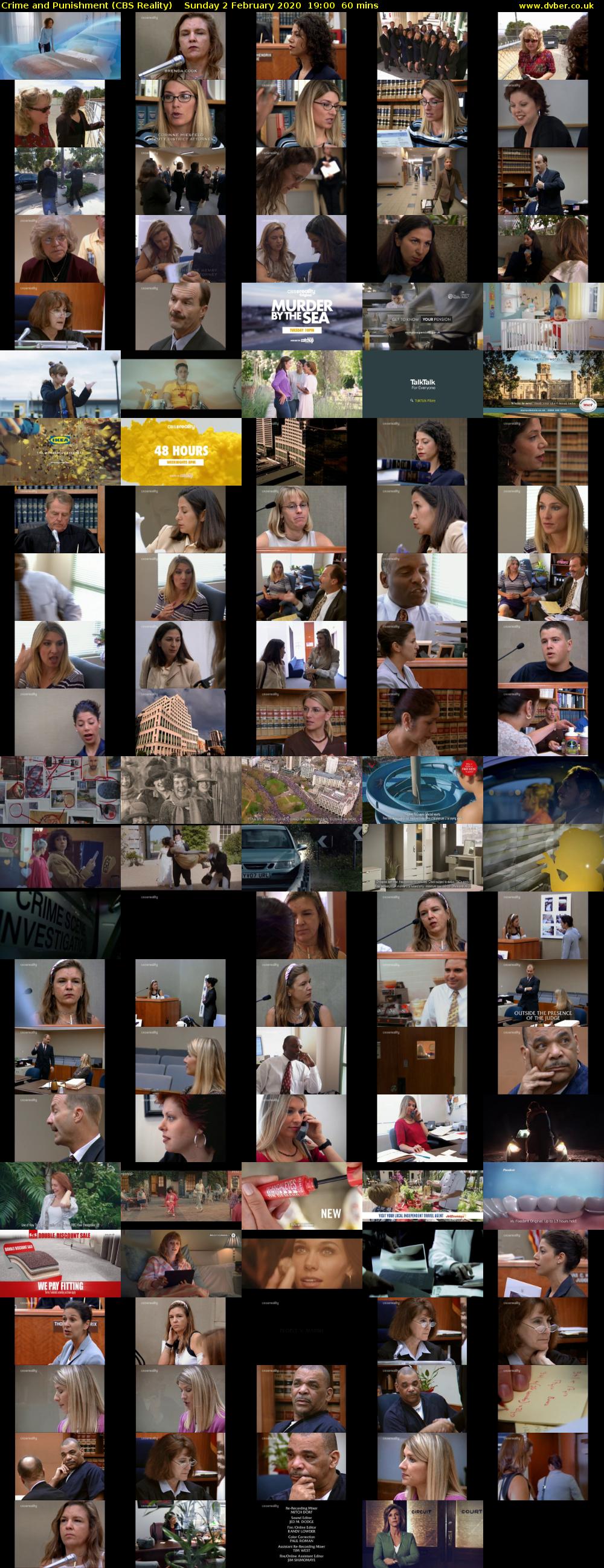 Crime and Punishment (CBS Reality) Sunday 2 February 2020 19:00 - 20:00