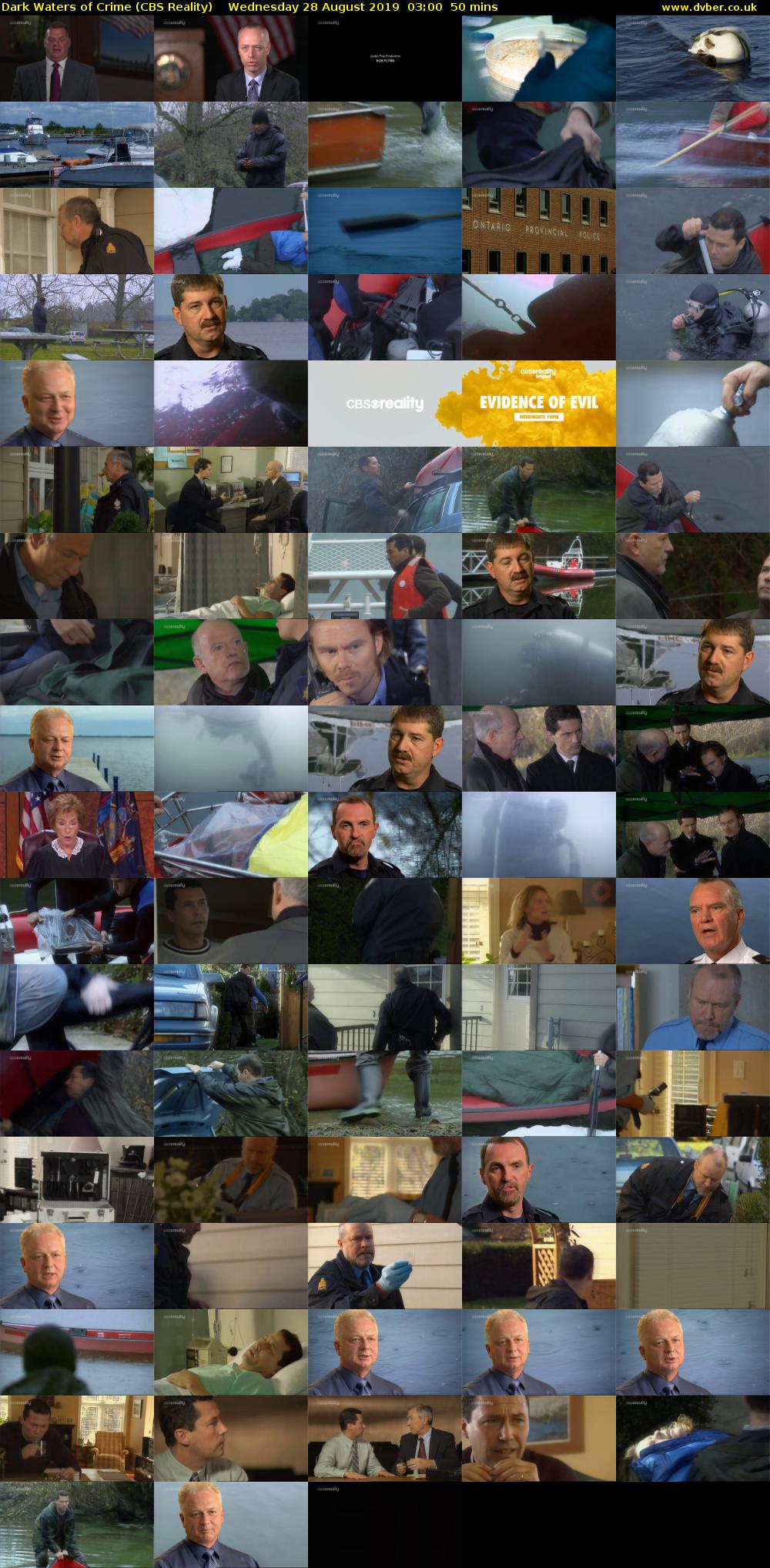 Dark Waters of Crime (CBS Reality) Wednesday 28 August 2019 03:00 - 03:50