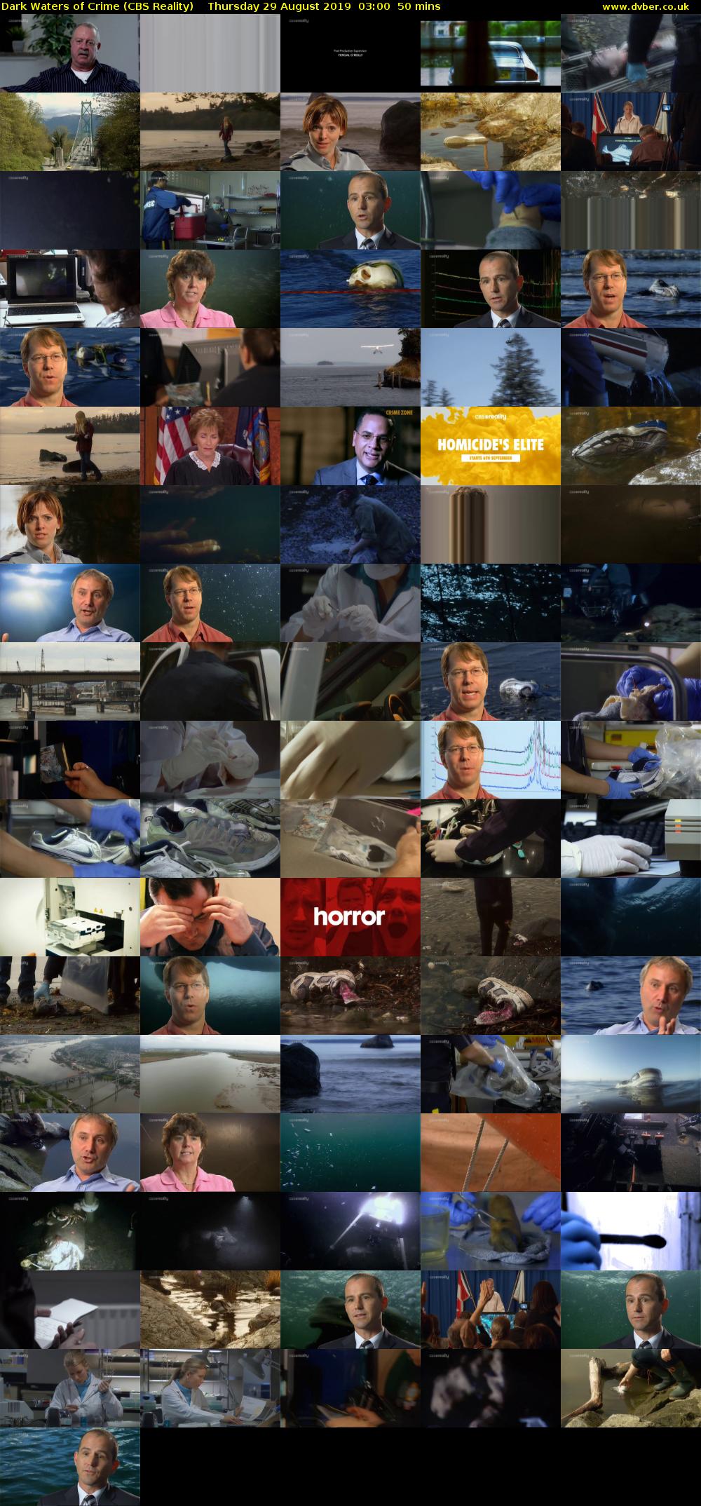 Dark Waters of Crime (CBS Reality) Thursday 29 August 2019 03:00 - 03:50