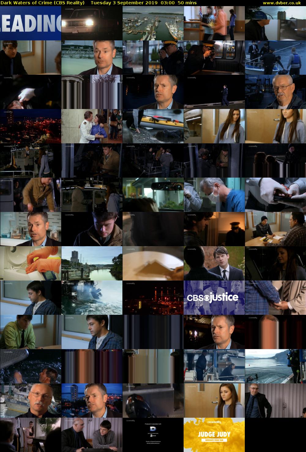 Dark Waters of Crime (CBS Reality) Tuesday 3 September 2019 03:00 - 03:50