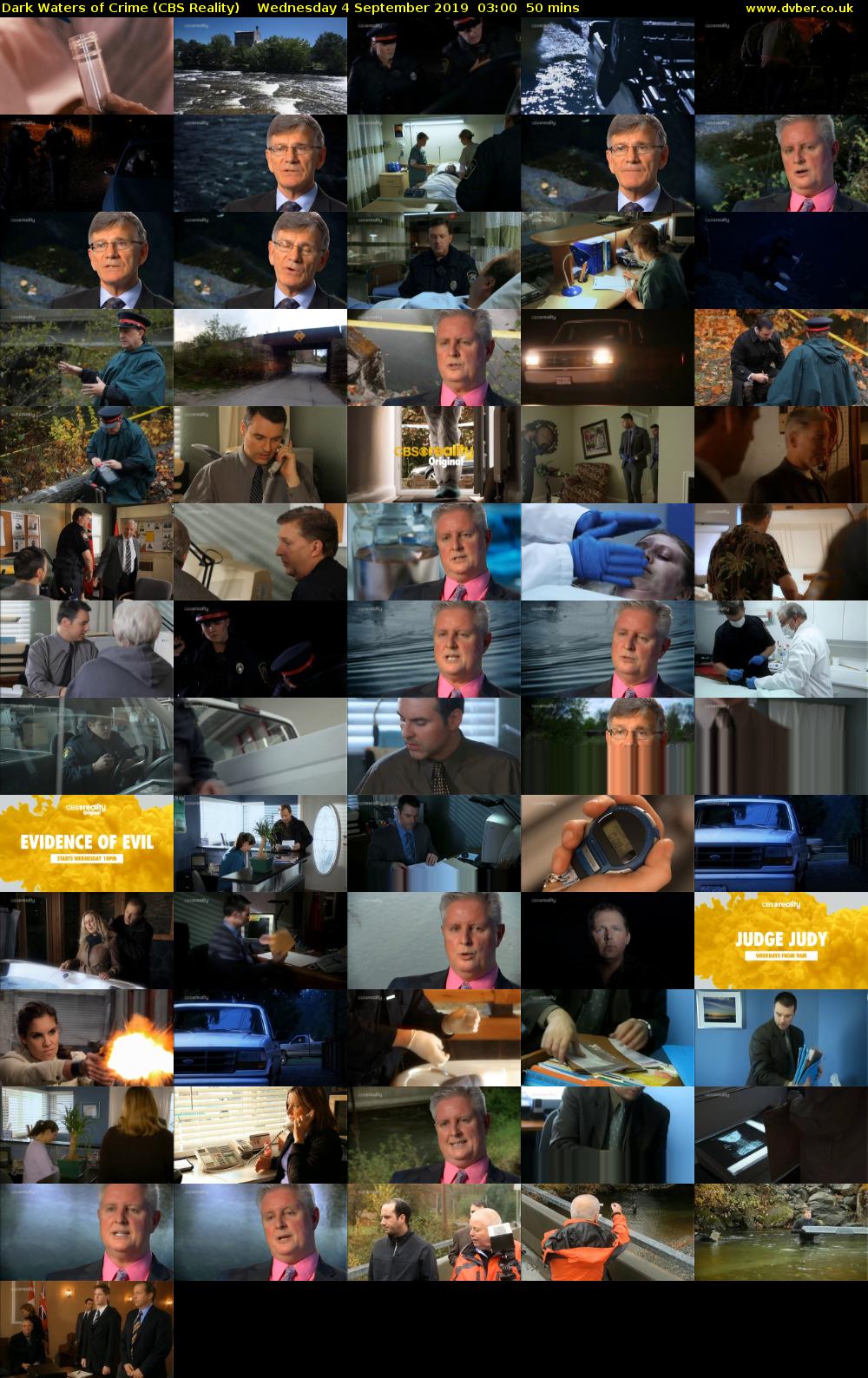 Dark Waters of Crime (CBS Reality) Wednesday 4 September 2019 03:00 - 03:50