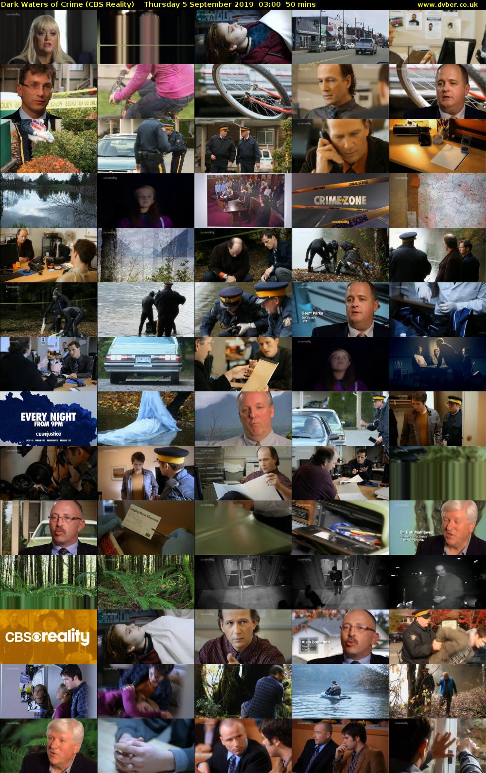 Dark Waters of Crime (CBS Reality) Thursday 5 September 2019 03:00 - 03:50