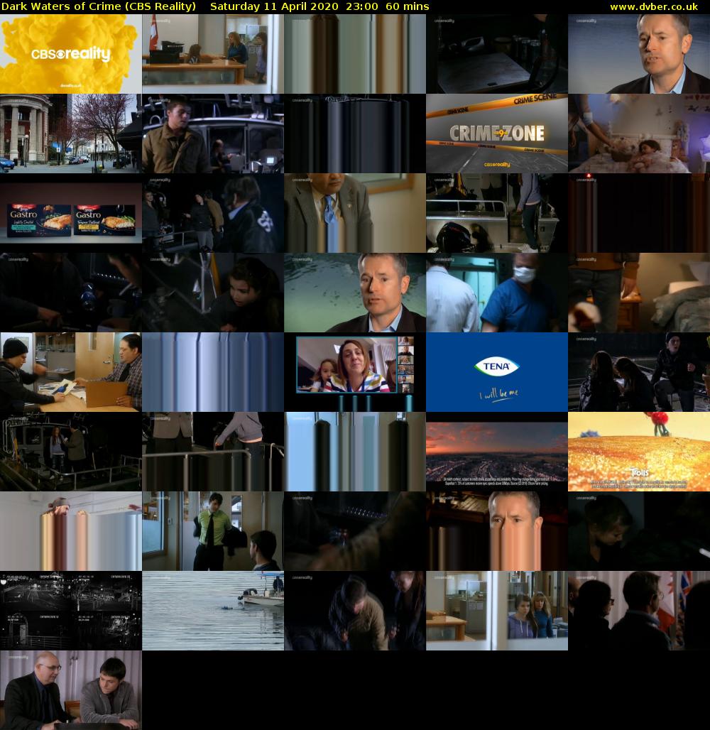 Dark Waters of Crime (CBS Reality) Saturday 11 April 2020 23:00 - 00:00