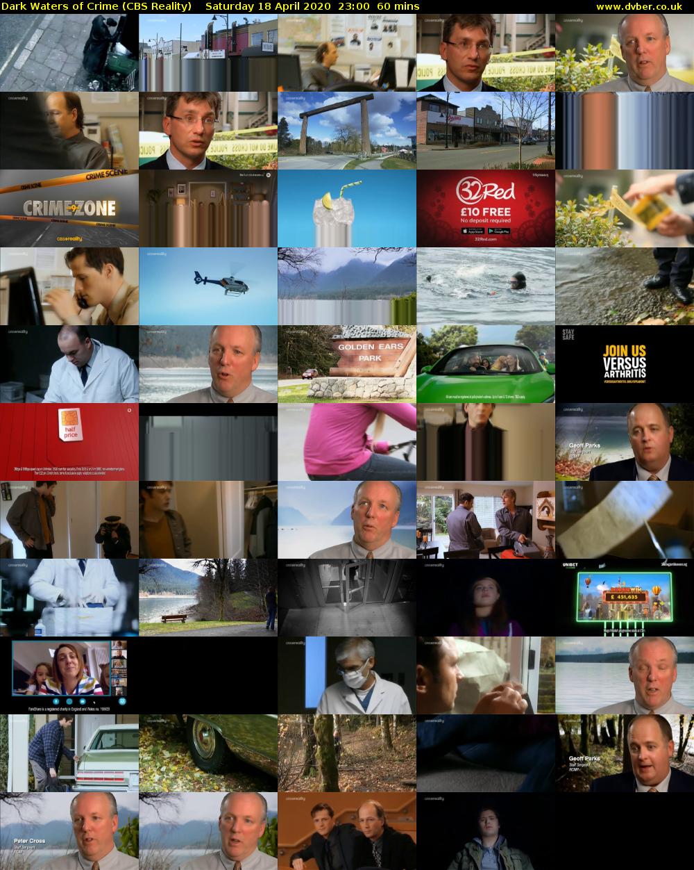 Dark Waters of Crime (CBS Reality) Saturday 18 April 2020 23:00 - 00:00