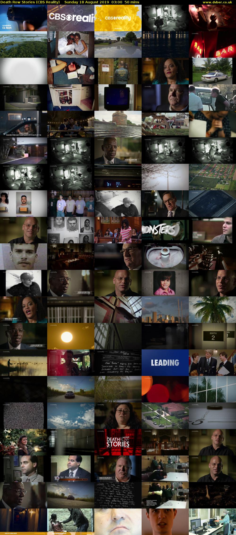 Death Row Stories (CBS Reality) Sunday 18 August 2019 03:00 - 03:50