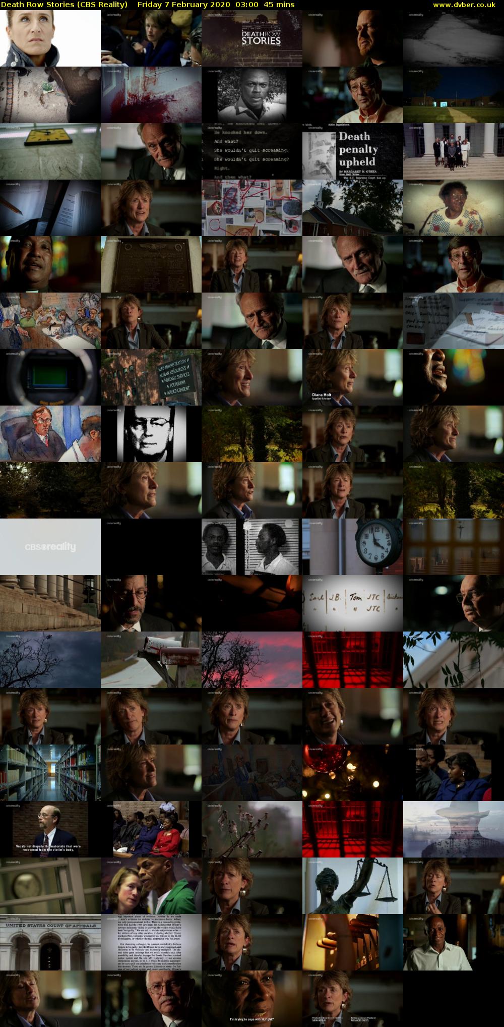 Death Row Stories (CBS Reality) Friday 7 February 2020 03:00 - 03:45