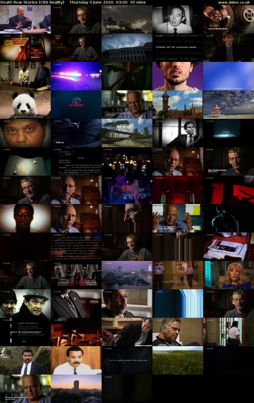 Death Row Stories (CBS Reality) Thursday 4 June 2020 03:00 - 03:45