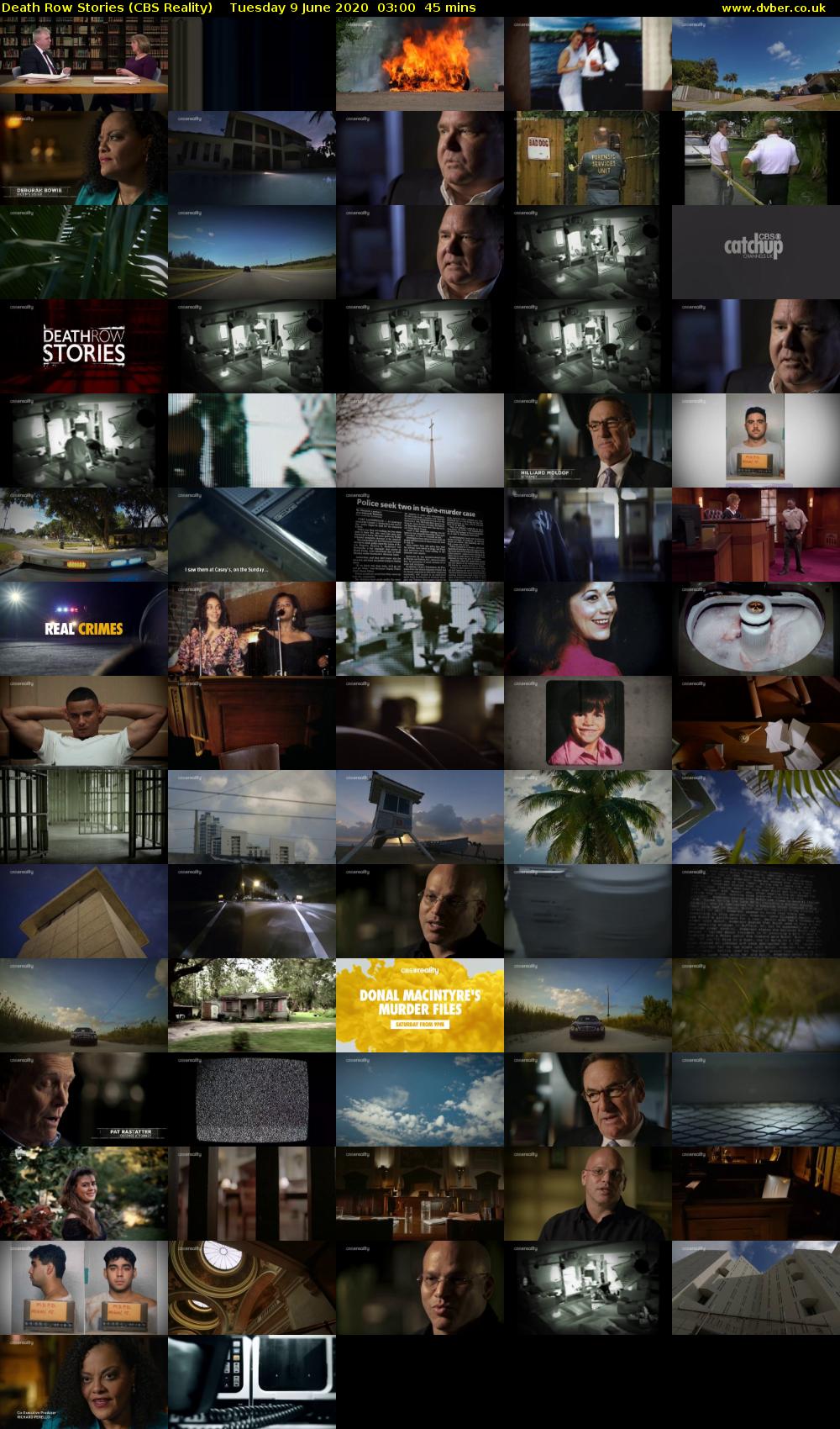 Death Row Stories (CBS Reality) Tuesday 9 June 2020 03:00 - 03:45