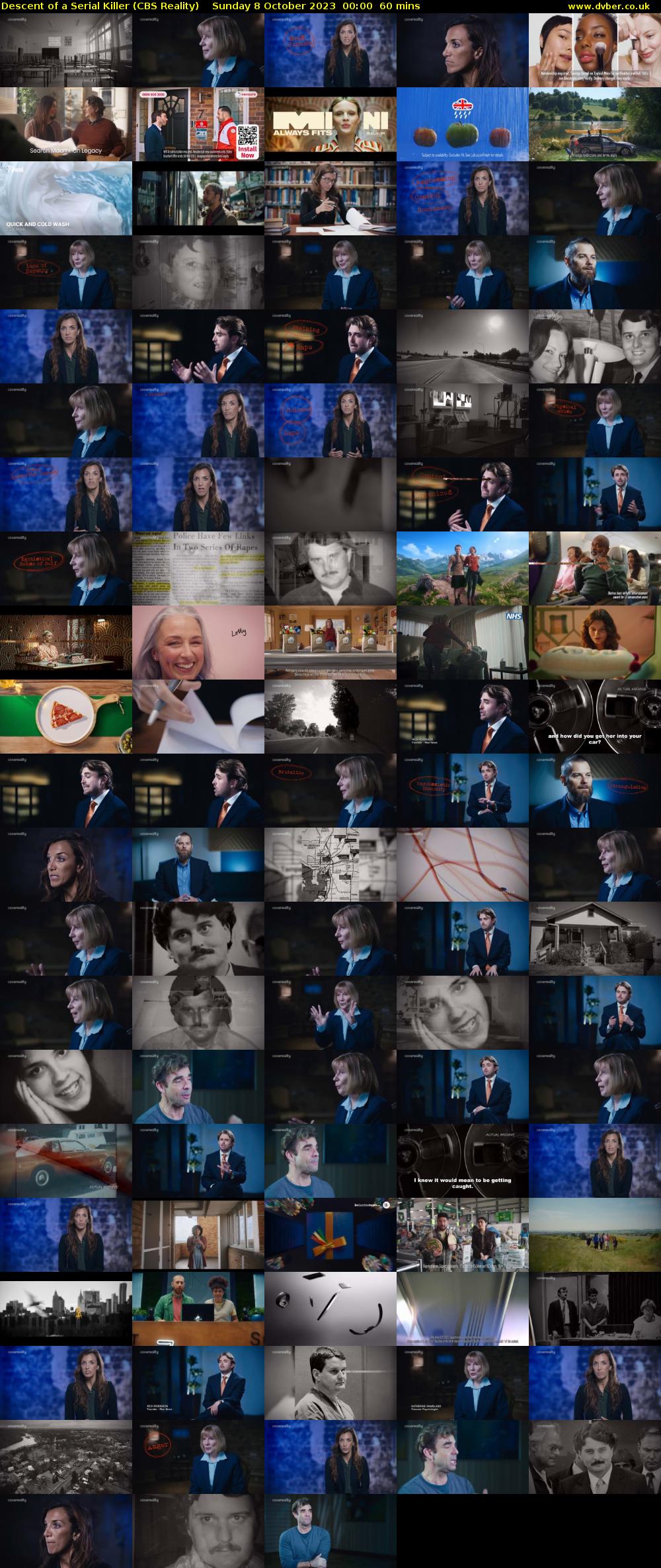 Descent of a Serial Killer (CBS Reality) Sunday 8 October 2023 00:00 - 01:00