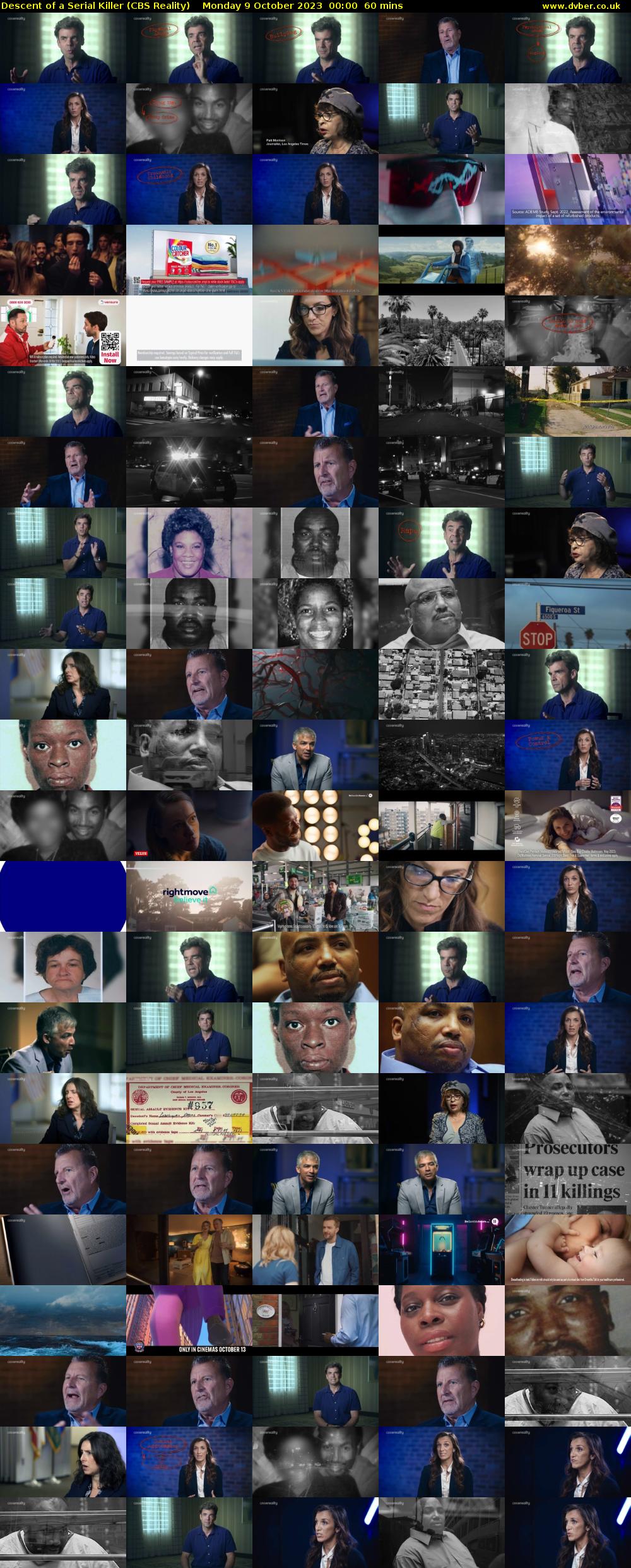 Descent of a Serial Killer (CBS Reality) Monday 9 October 2023 00:00 - 01:00