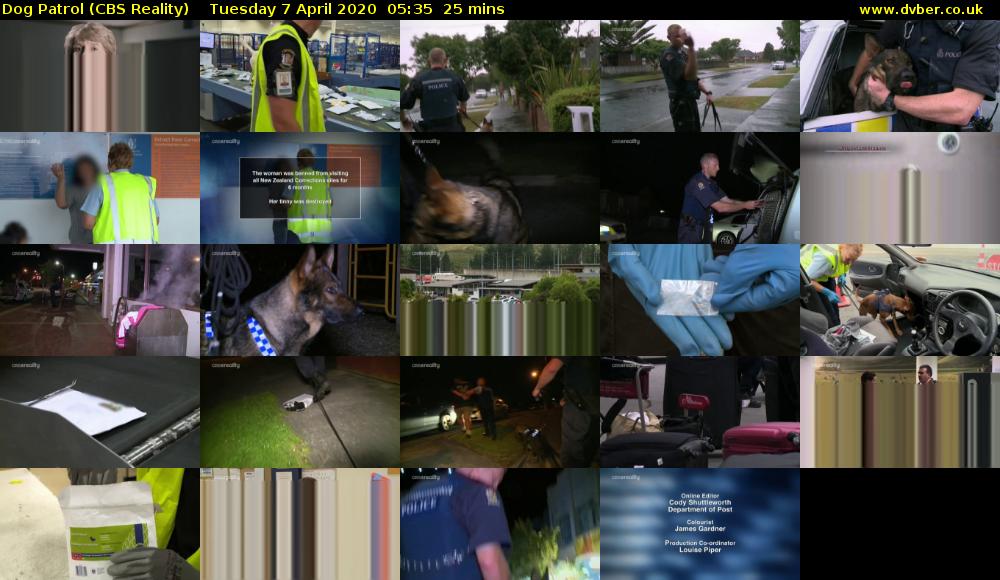 Dog Patrol (CBS Reality) Tuesday 7 April 2020 05:35 - 06:00