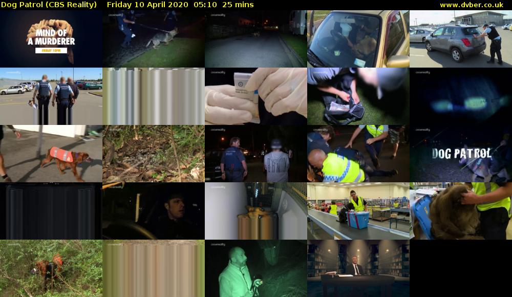 Dog Patrol (CBS Reality) Friday 10 April 2020 05:10 - 05:35