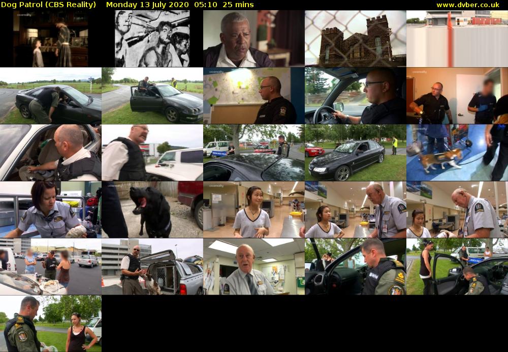 Dog Patrol (CBS Reality) Monday 13 July 2020 05:10 - 05:35