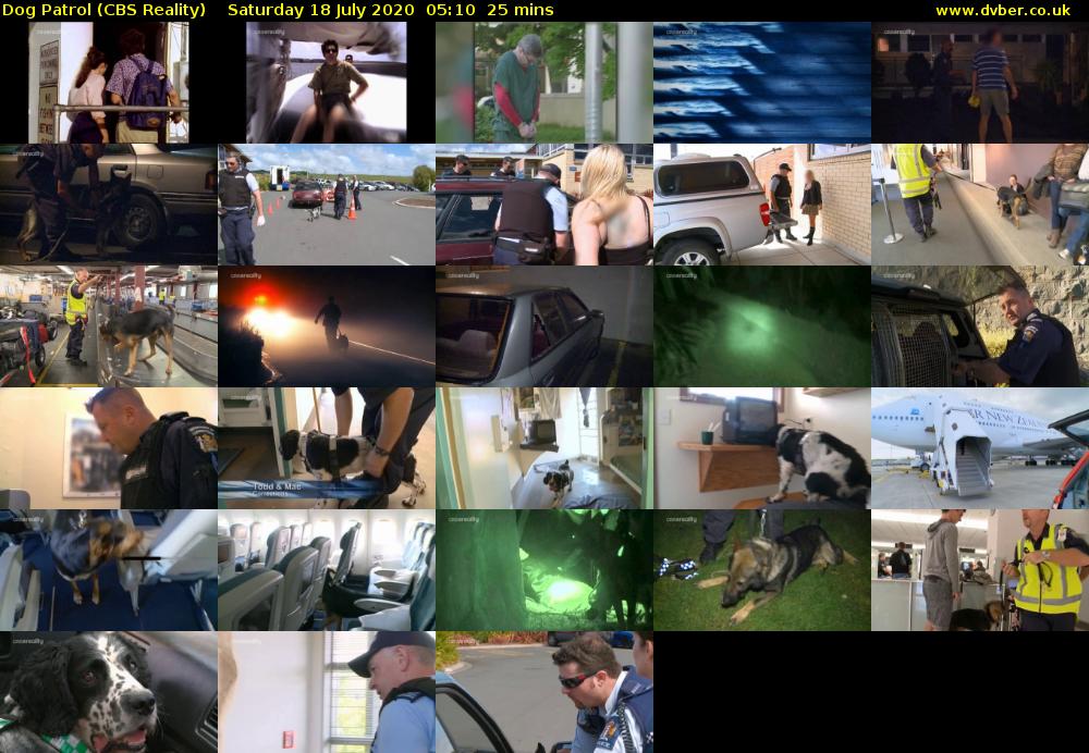 Dog Patrol (CBS Reality) Saturday 18 July 2020 05:10 - 05:35