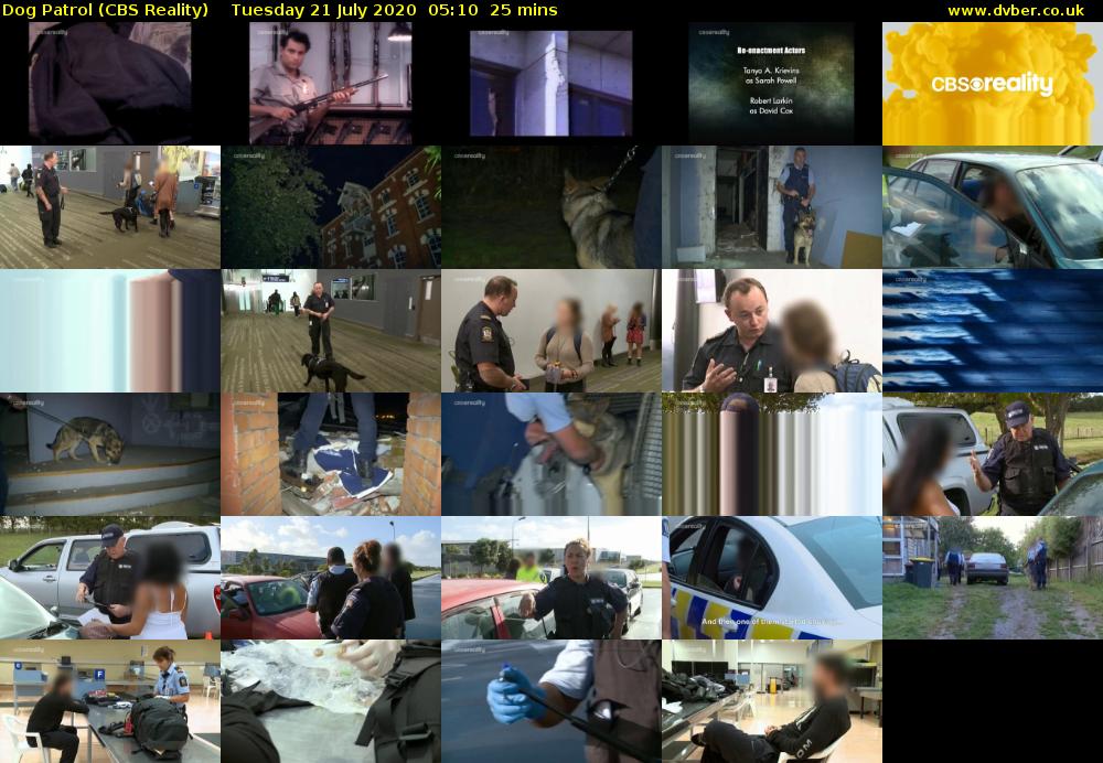 Dog Patrol (CBS Reality) Tuesday 21 July 2020 05:10 - 05:35