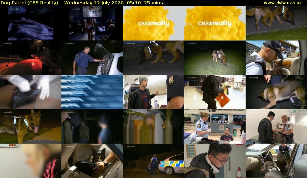 Dog Patrol (CBS Reality) Wednesday 22 July 2020 05:10 - 05:35