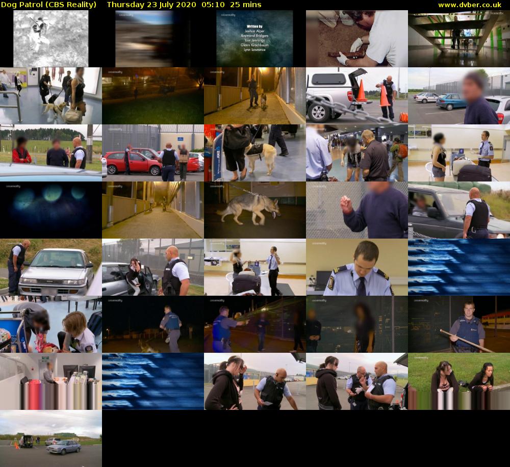Dog Patrol (CBS Reality) Thursday 23 July 2020 05:10 - 05:35