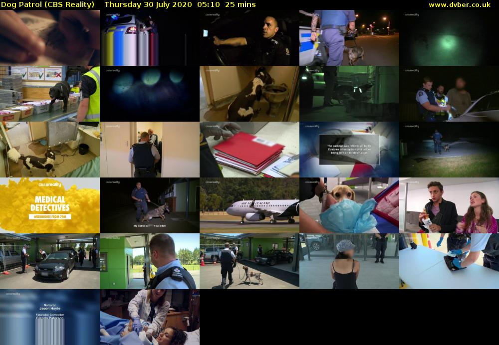 Dog Patrol (CBS Reality) Thursday 30 July 2020 05:10 - 05:35