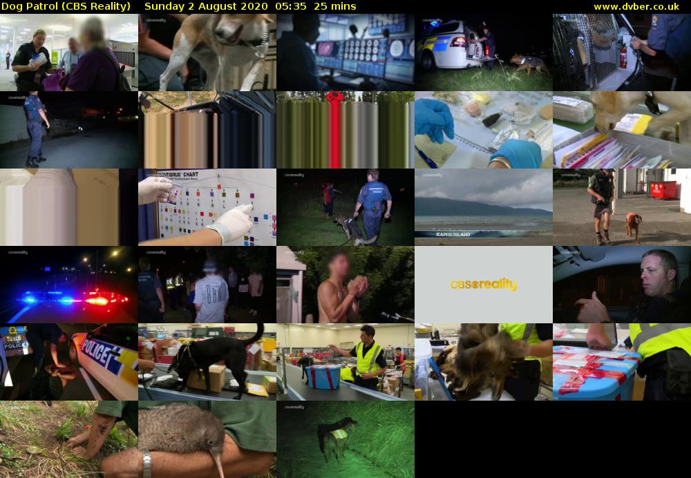 Dog Patrol (CBS Reality) Sunday 2 August 2020 05:35 - 06:00