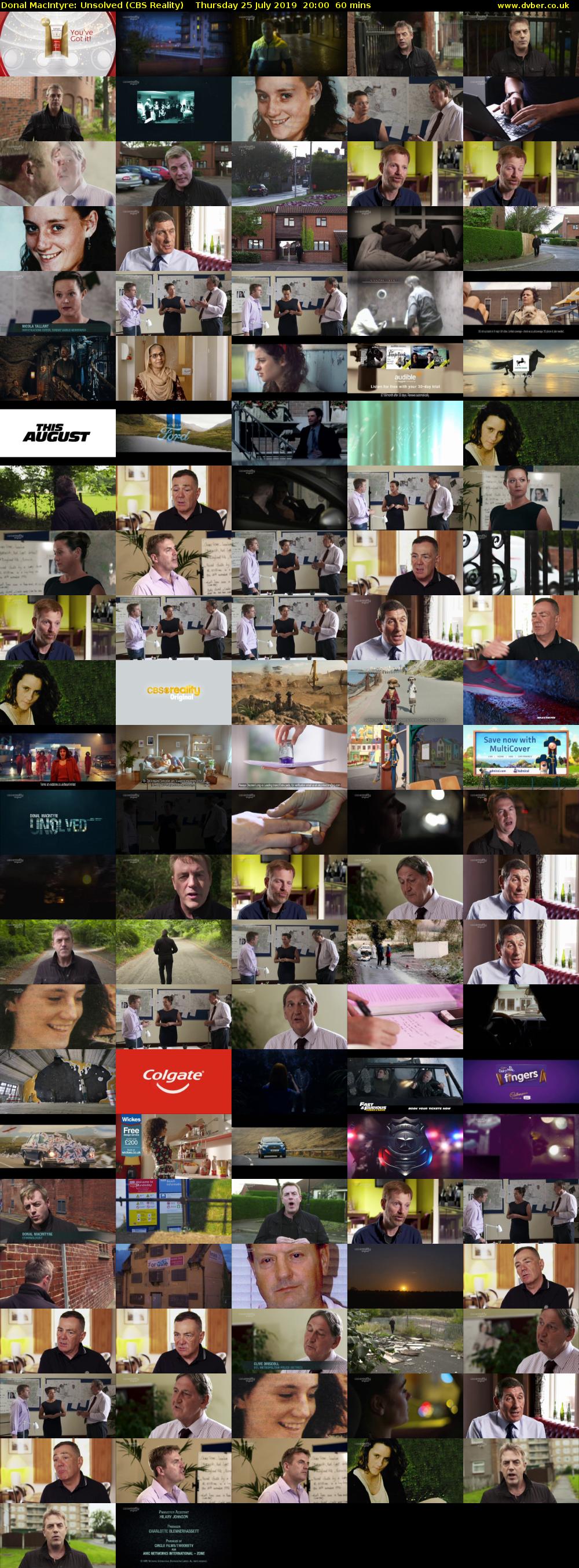 Donal MacIntyre: Unsolved (CBS Reality) Thursday 25 July 2019 20:00 - 21:00