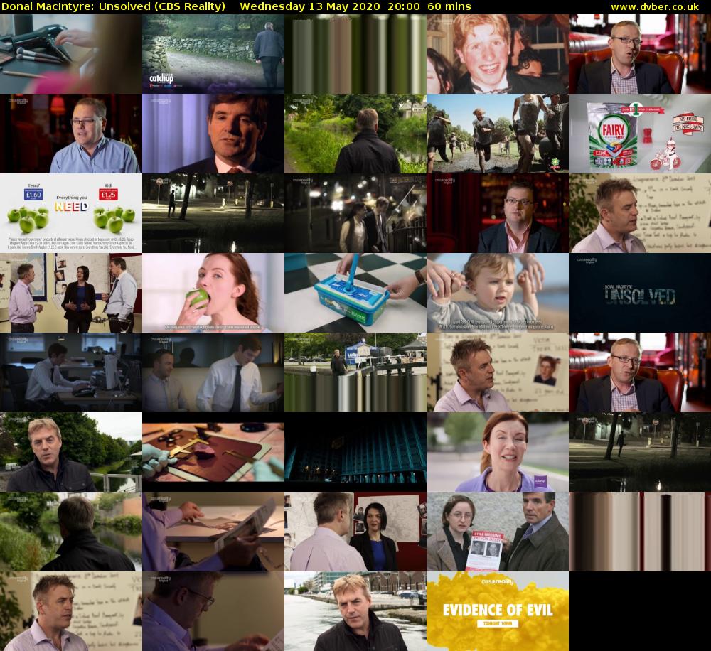 Donal MacIntyre: Unsolved (CBS Reality) Wednesday 13 May 2020 20:00 - 21:00