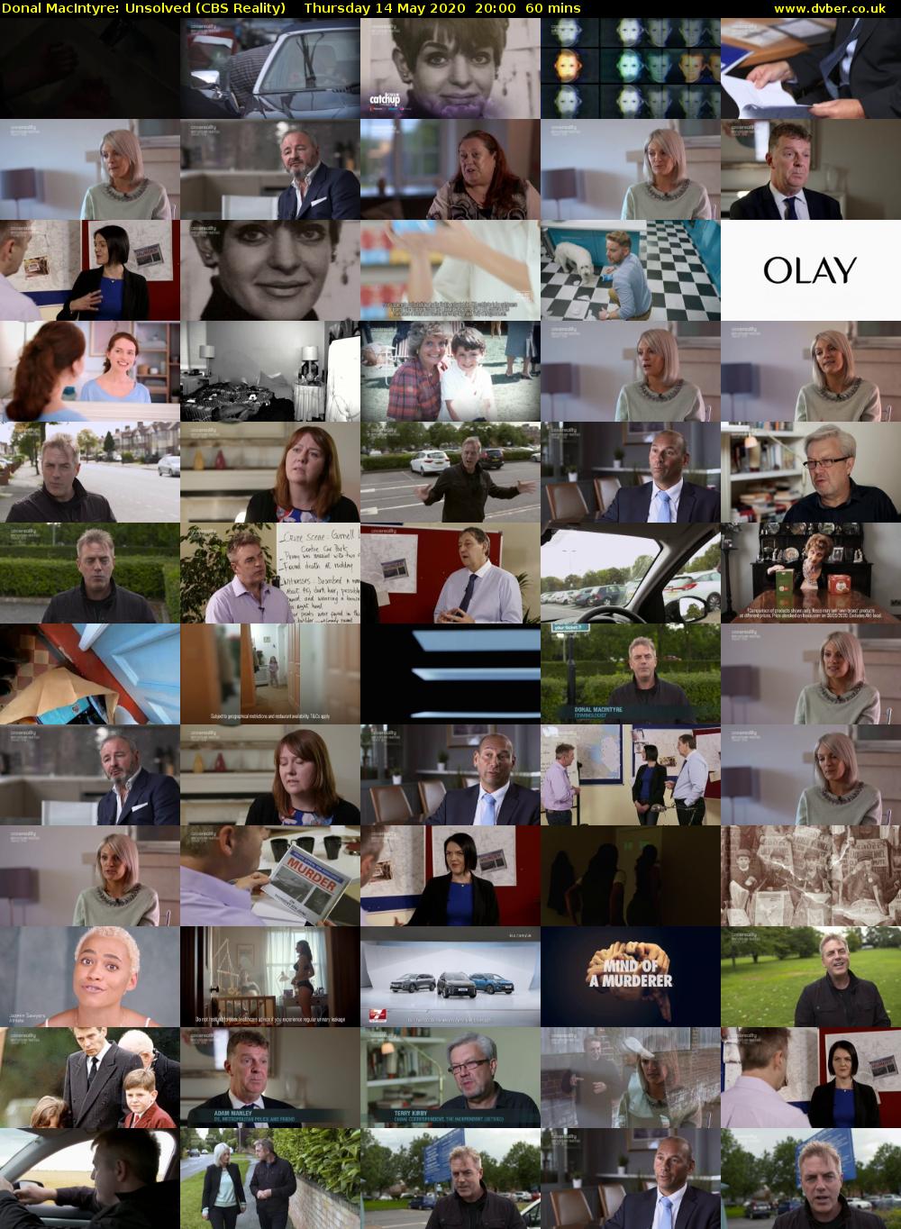 Donal MacIntyre: Unsolved (CBS Reality) Thursday 14 May 2020 20:00 - 21:00