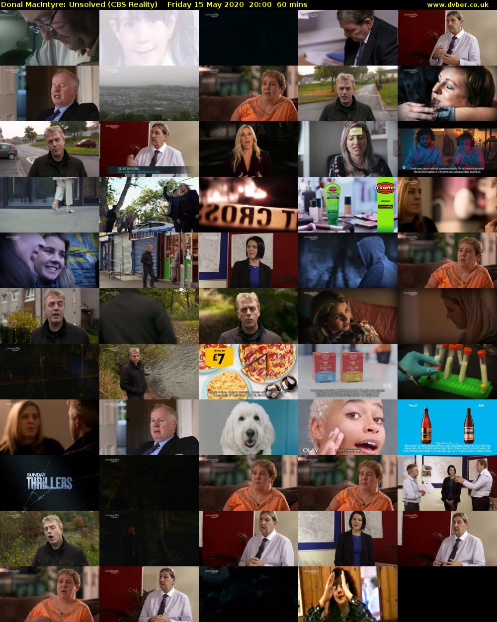 Donal MacIntyre: Unsolved (CBS Reality) Friday 15 May 2020 20:00 - 21:00