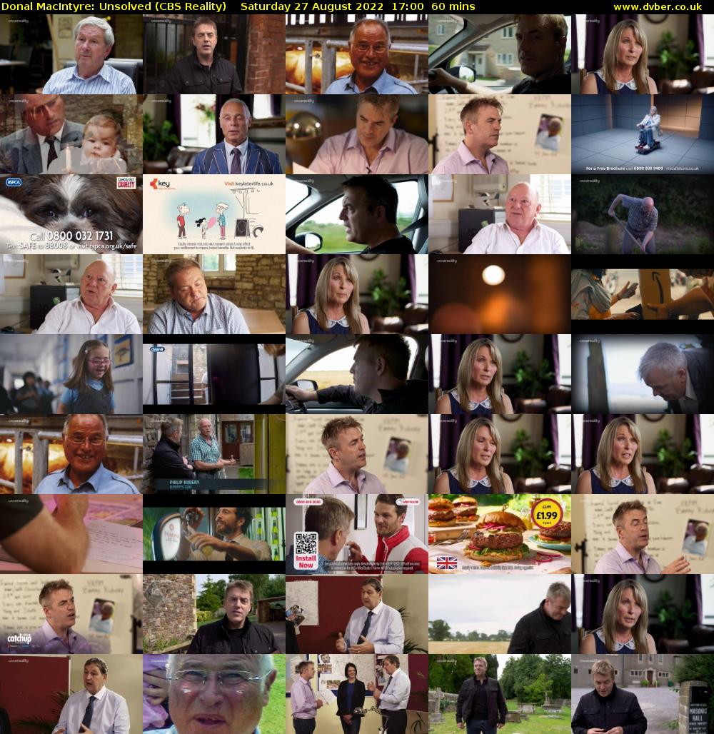 Donal MacIntyre: Unsolved (CBS Reality) Saturday 27 August 2022 17:00 - 18:00