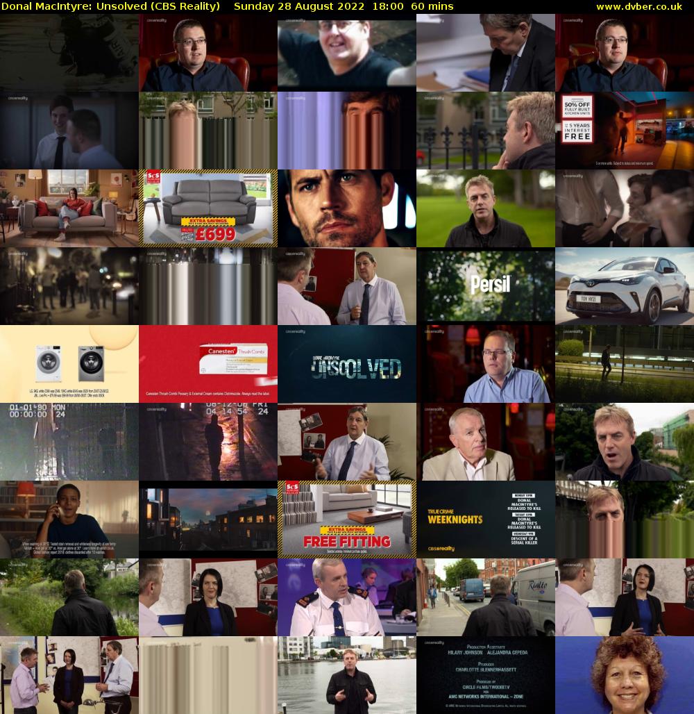 Donal MacIntyre: Unsolved (CBS Reality) Sunday 28 August 2022 18:00 - 19:00