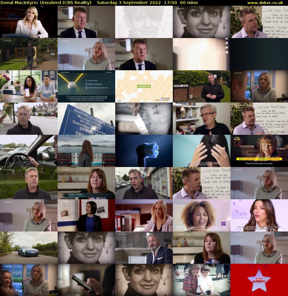 Donal MacIntyre: Unsolved (CBS Reality) Saturday 3 September 2022 17:00 - 18:00