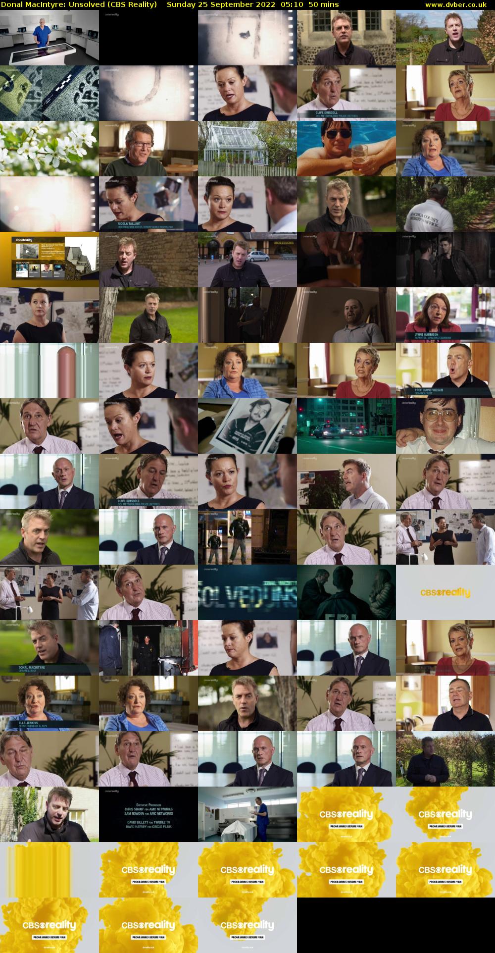 Donal MacIntyre: Unsolved (CBS Reality) Sunday 25 September 2022 05:10 - 06:00