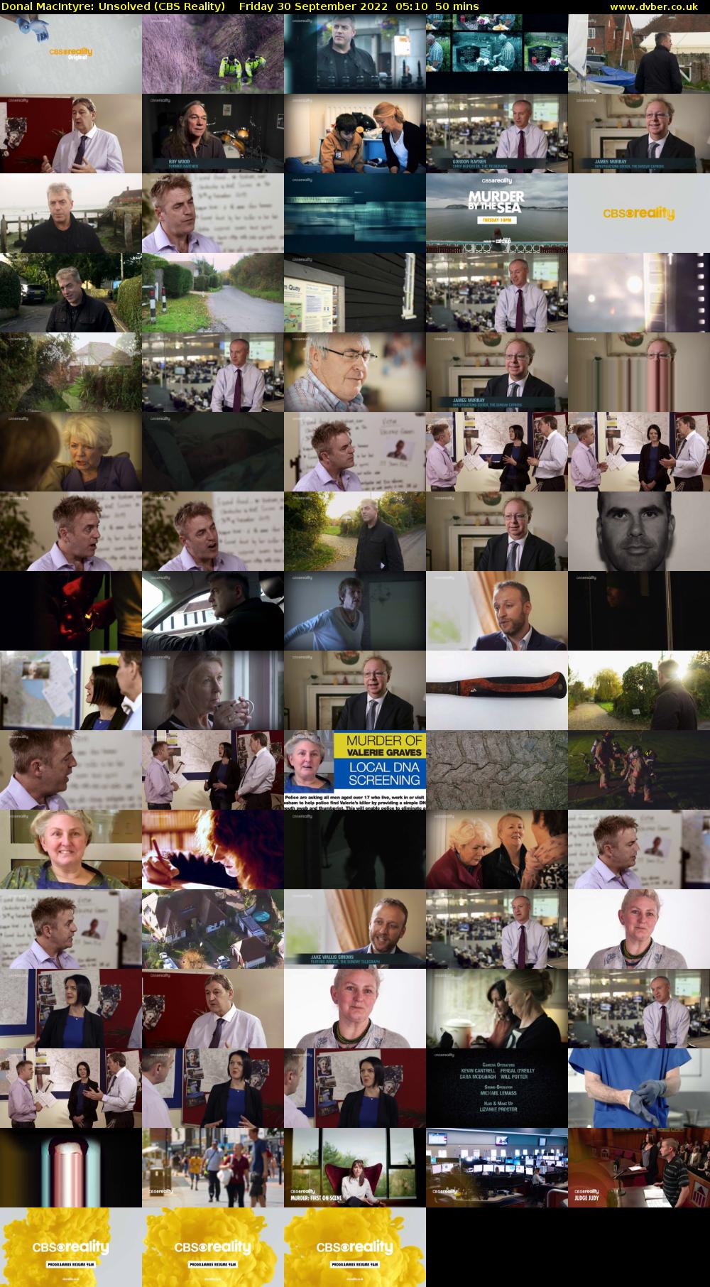 Donal MacIntyre: Unsolved (CBS Reality) Friday 30 September 2022 05:10 - 06:00
