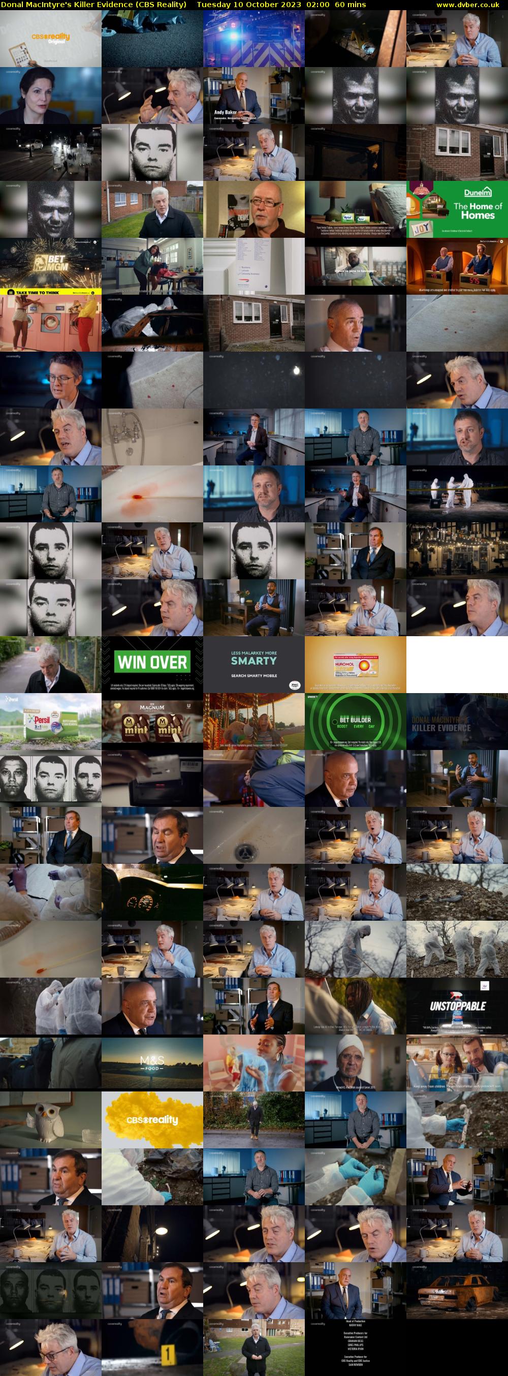 Donal MacIntyre's Killer Evidence (CBS Reality) Tuesday 10 October 2023 02:00 - 03:00