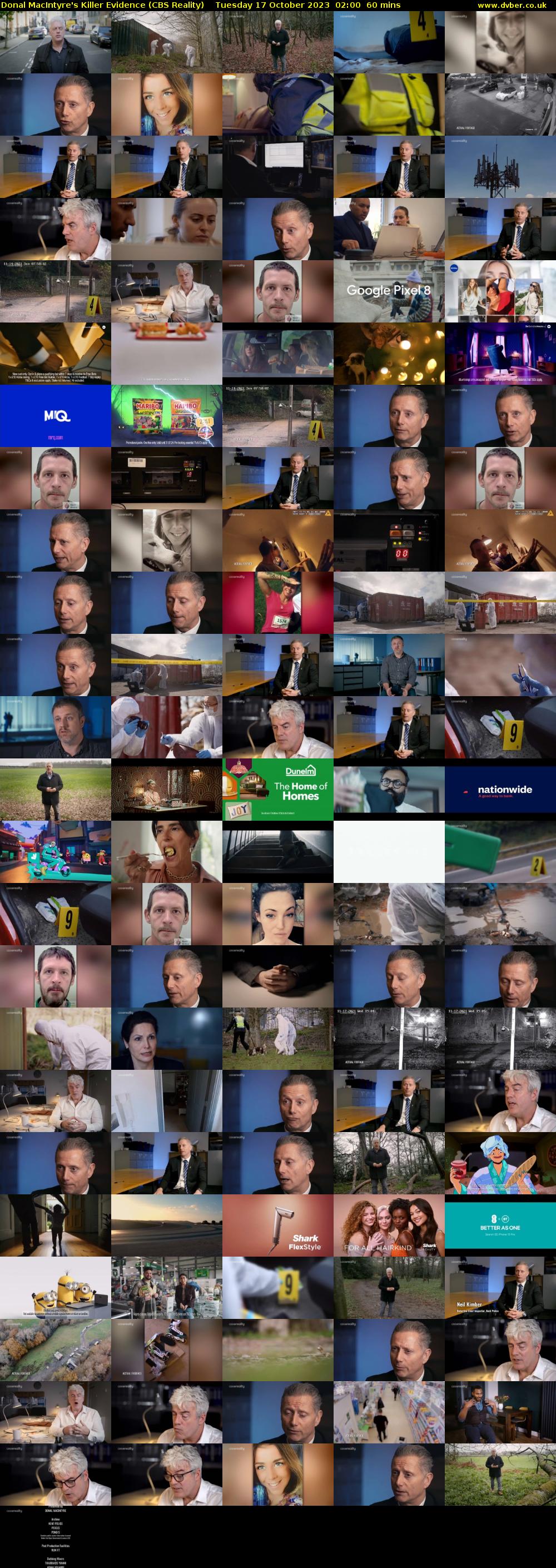 Donal MacIntyre's Killer Evidence (CBS Reality) Tuesday 17 October 2023 02:00 - 03:00