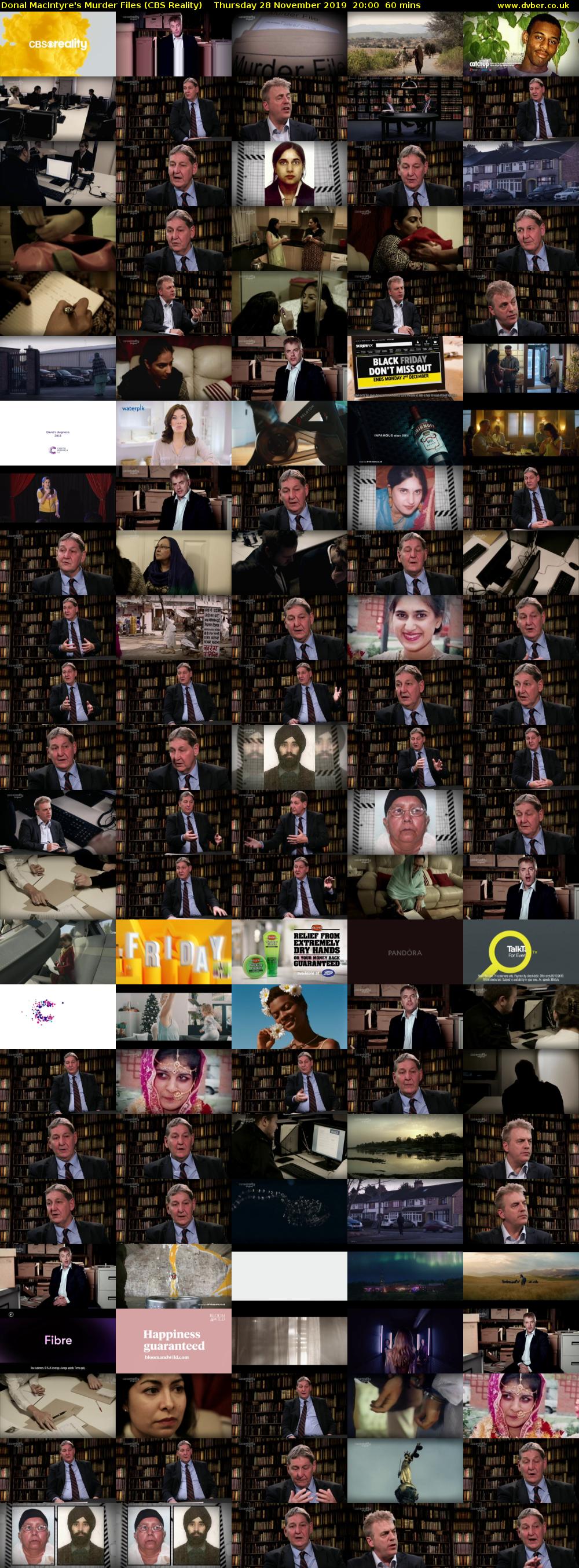 Donal MacIntyre's Murder Files (CBS Reality) Thursday 28 November 2019 20:00 - 21:00