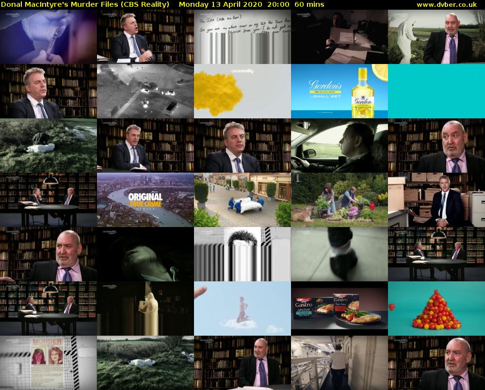 Donal MacIntyre's Murder Files (CBS Reality) Monday 13 April 2020 20:00 - 21:00