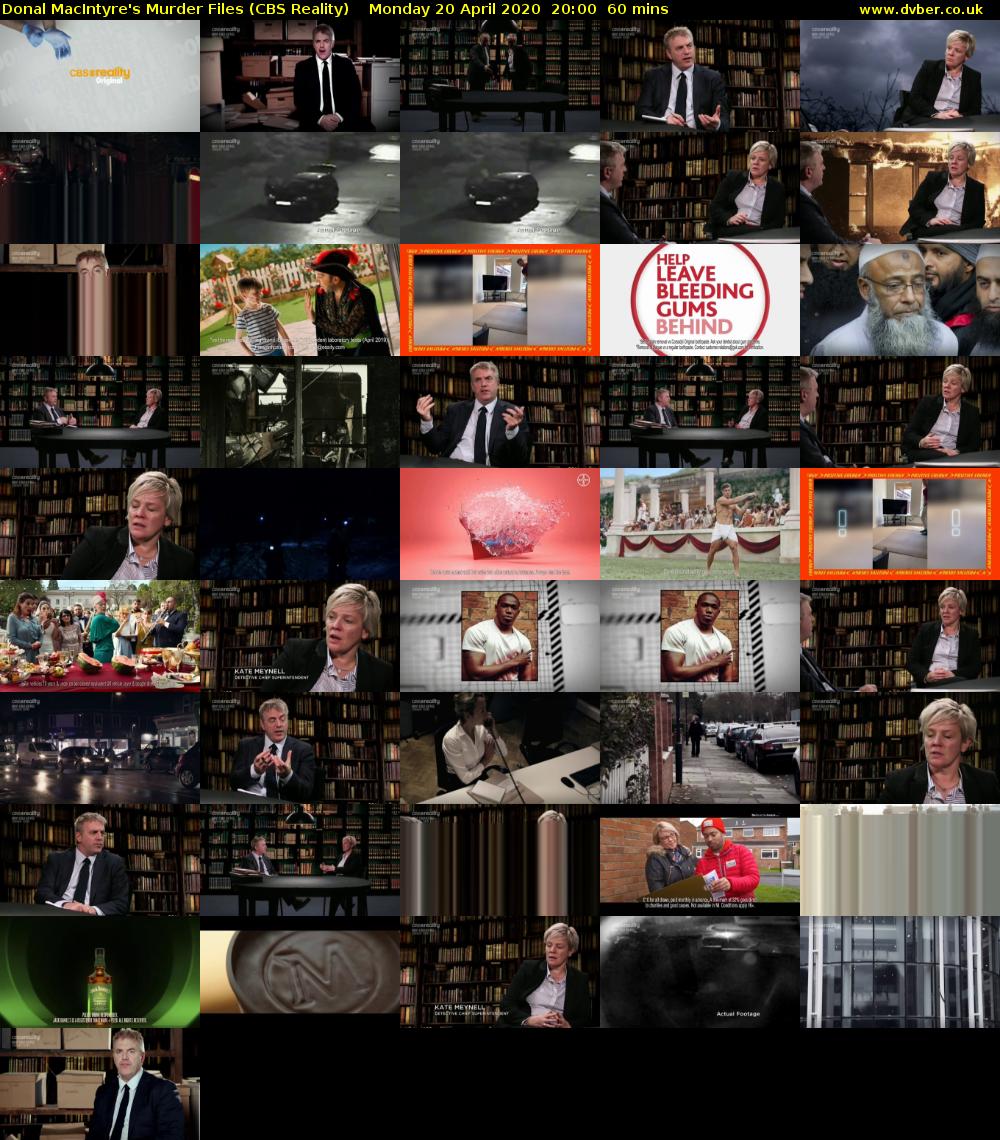 Donal MacIntyre's Murder Files (CBS Reality) Monday 20 April 2020 20:00 - 21:00