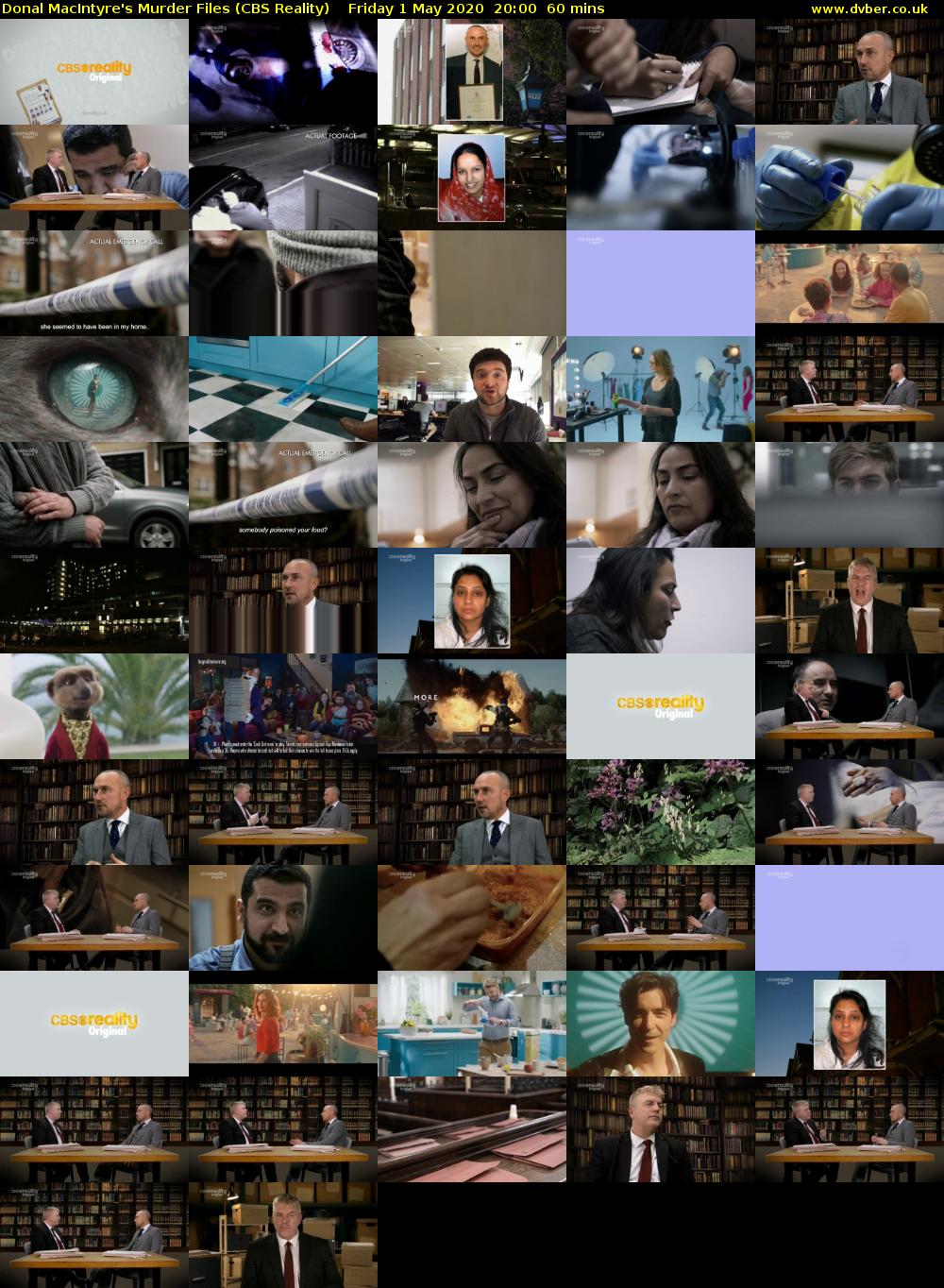 Donal MacIntyre's Murder Files (CBS Reality) Friday 1 May 2020 20:00 - 21:00