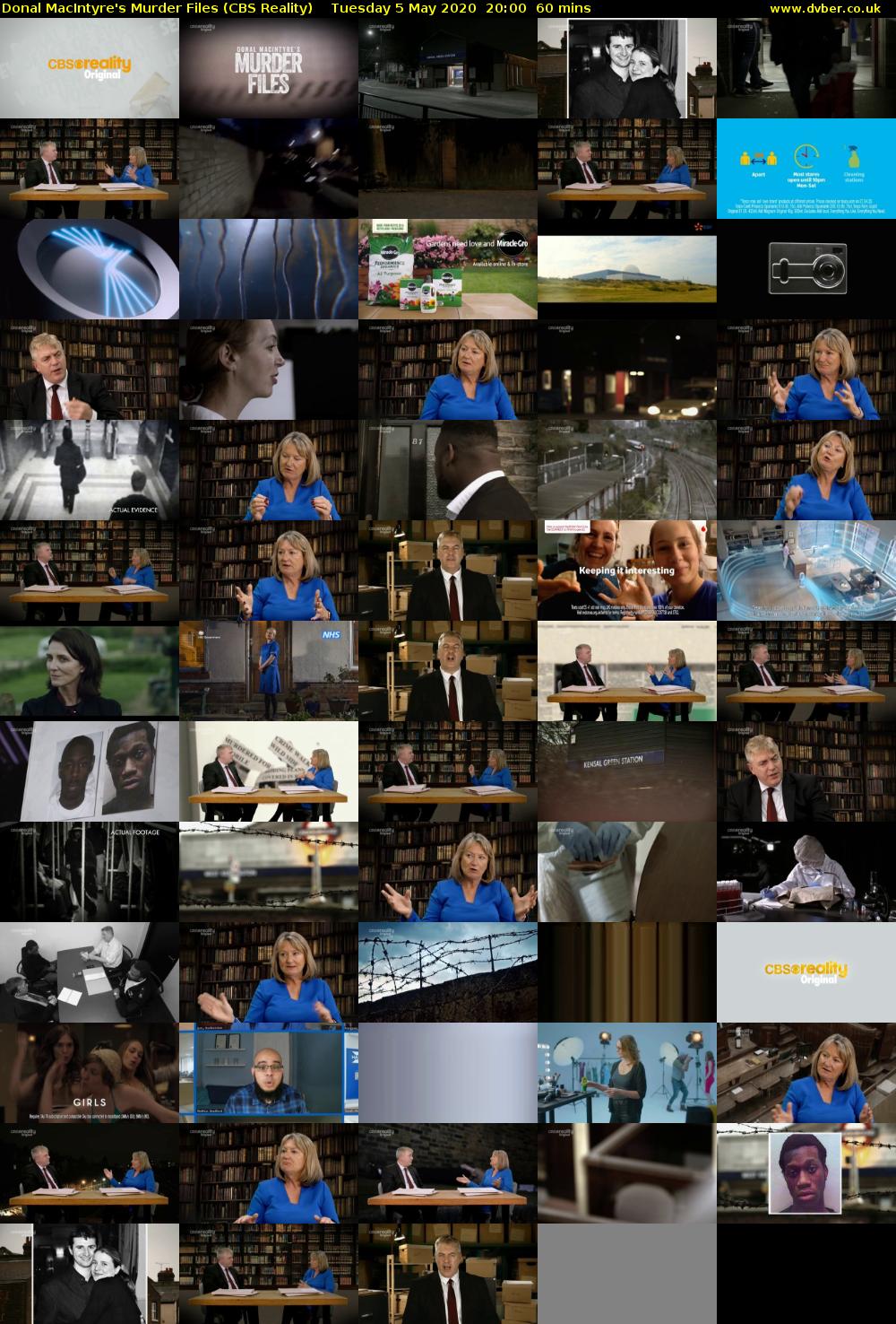 Donal MacIntyre's Murder Files (CBS Reality) Tuesday 5 May 2020 20:00 - 21:00