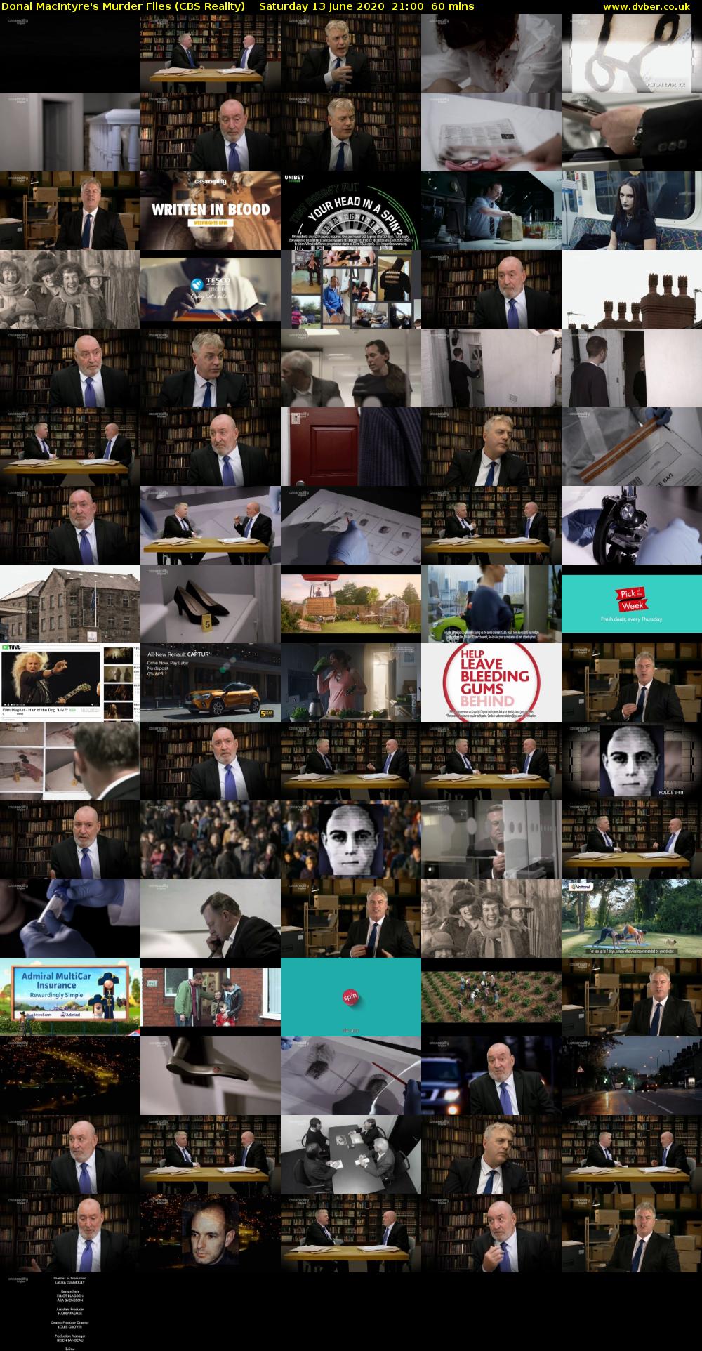 Donal MacIntyre's Murder Files (CBS Reality) Saturday 13 June 2020 21:00 - 22:00
