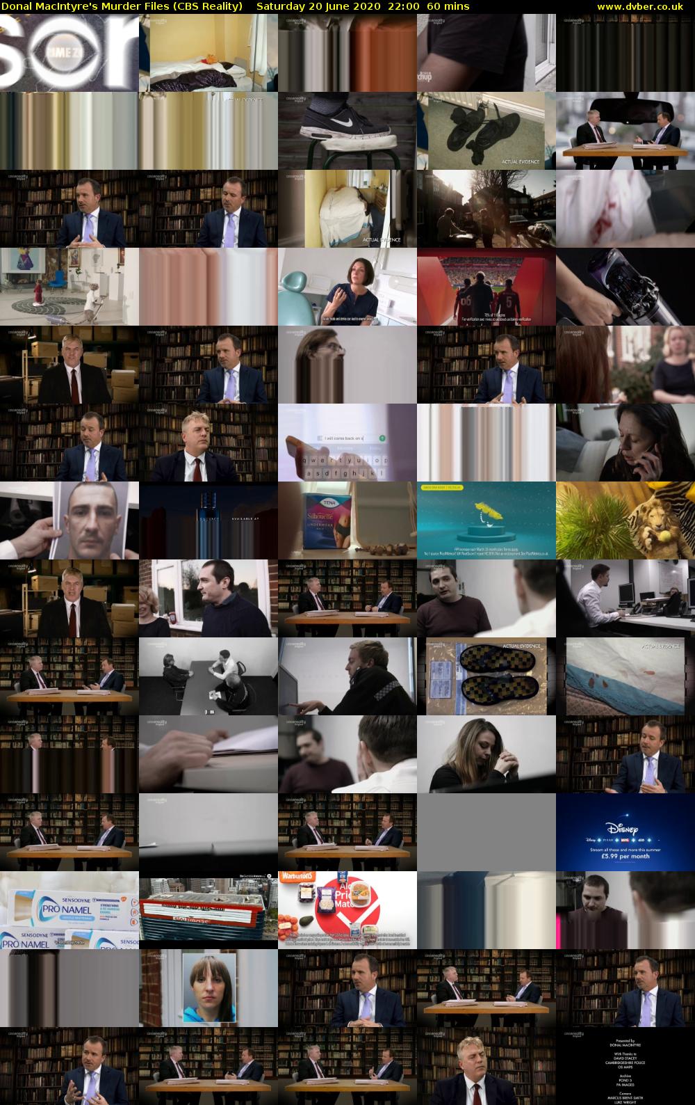 Donal MacIntyre's Murder Files (CBS Reality) Saturday 20 June 2020 22:00 - 23:00